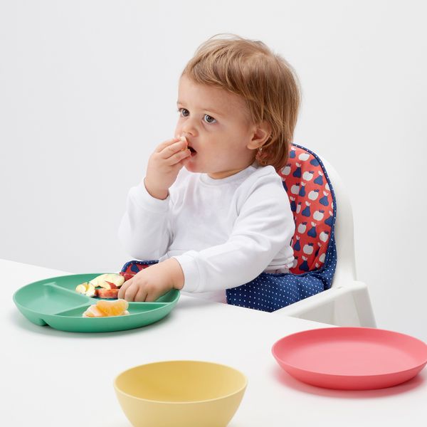 Тарелка с 3 отделениями, светло-красный/зеленый 22 см IKEA HEROISK ХЭРОИСК 304.141.45 - фото 3