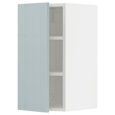 Навесной шкаф с полками, 30x60 см, белый, Kallarp серо-синий светлый IKEA METOD МЕТОД 894.787.72