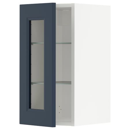 Навесной шкаф, полки, стеклянная дверца IKEA METOD МЕТОД 394.592.43