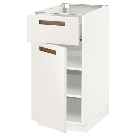 Напольный шкаф с ящиком, дверью МЕТОД / ФОРВАРА, белый, Мэрста белый