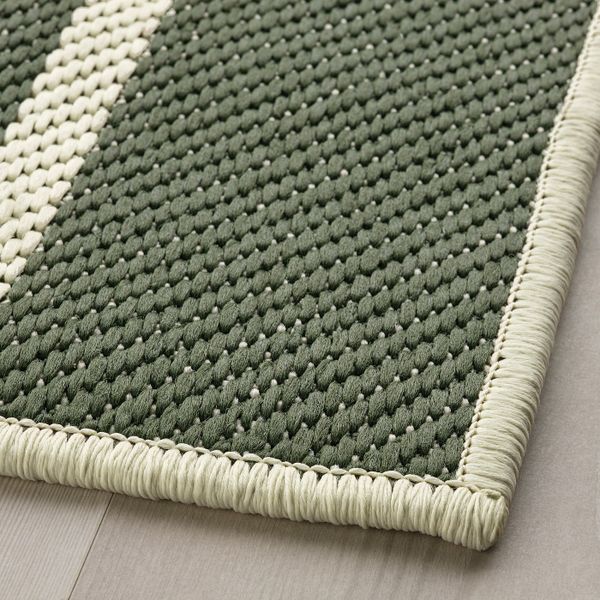 Ковер безворсовый, для/дома/улицы, темно-зеленый/белый с оттенком 160x230 см IKEA TÖMMERBY ТЁММЕРБЮ 204.952.03 - фото 3
