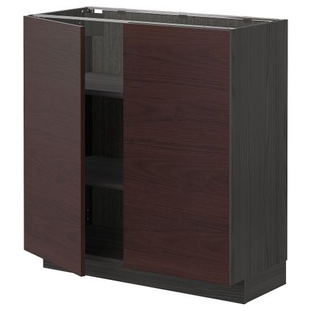 Напольный шкаф с полками, 2 дверцами, 80x37 cm IKEA METOD МЕТОД 294.544.01