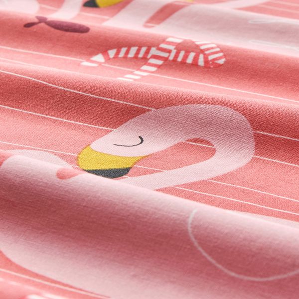 Пододеяльник и наволочка для/кроватки, фламинго/розовый 110x125/35x55 см IKEA RÖRANDE РЁРАНДЕ 604.625.35 - фото 4