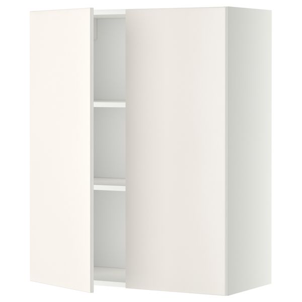 Навесной шкаф с полками, 2 дверцы, белый, Veddinge белый, 80x100 см IKEA METOD МЕТОД 194.689.98 - фото 2
