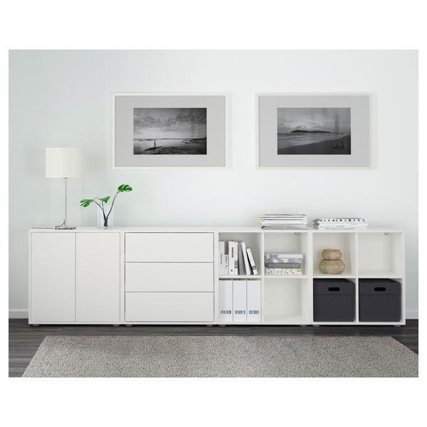 Комбинация шкафов с ножками, 280x35x72 см, белый IKEA EKET ЭКЕТ 891.894.75 - фото 3