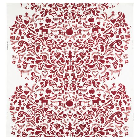 Ткань, белый, красный, 150 см IKEA ВИНТЕР 2019 404.473.86