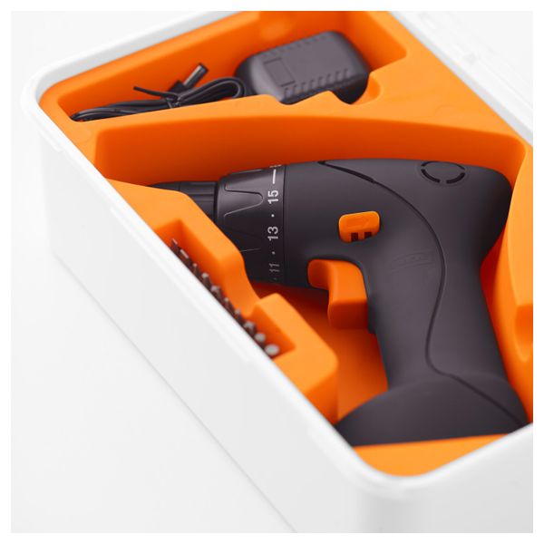 Дрель/шуруповерт, литий-ионный 7.2 V IKEA FIXA ФИКСА 603.787.25 - схема-чертеж с размерами