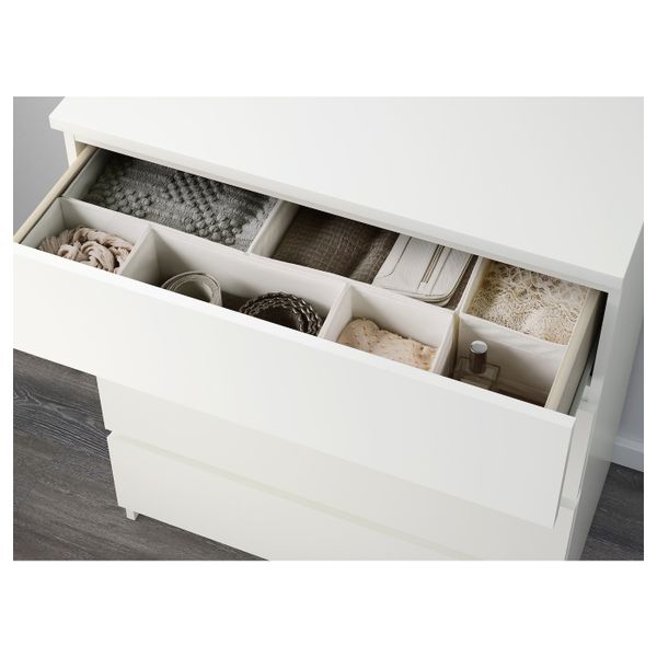 Комод с 4 ящиками, белый 80x100 см IKEA MALM МАЛЬМ 003.685.45 - фото 3