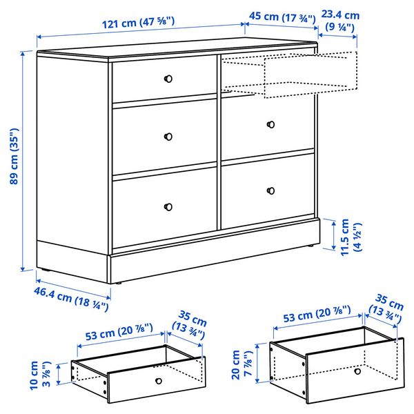 IKEA, дополнительный ракурс - схема-чертеж с размерами