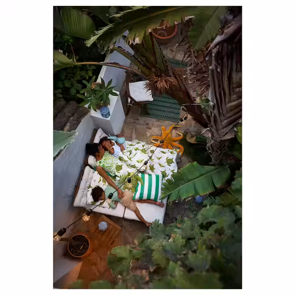 NÄMMARÖ Спинка садового модульного дивана - светло-коричневая морилка 60x56 см - схема-чертеж с размерами