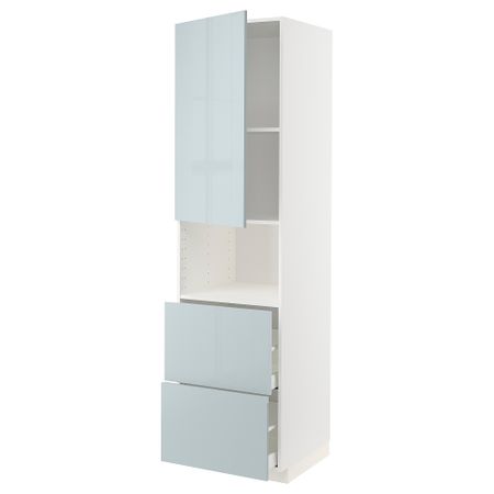 Высокий шкаф для СВЧ, дверца,2ящика, 60x60x220 cm IKEA METOD МЕТОД, MAXIMERA МАКСИМЕРА 094.787.90