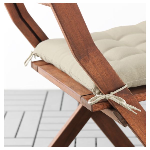 Подушка на садовый стул ХОЛЛО, бежевый (40x40 см) - фото 3