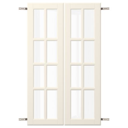 Пара дверец с петлями, белый с оттенком 60x100 см IKEA BODBYN БУДБИН 092.850.89