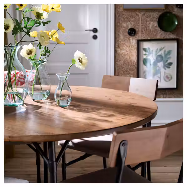 GRÖTÅN ГРЁТОН Стол - сосна/коричневая морилка 105 см - фото 4