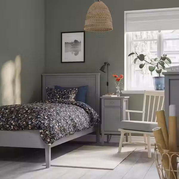 GULLABERG Комплект мебели для спальни,2 предм - серый 90x200 см - фото 2