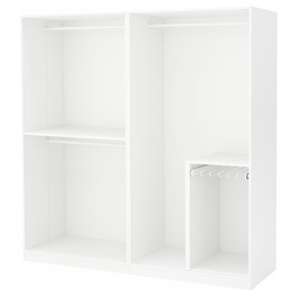 Гардероб, белый, 200x58x201 см IKEA ПАКС 891.284.44 - схема-чертеж с размерами