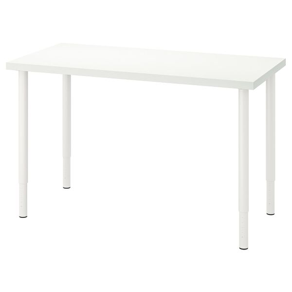 Стол, белый 120x60 см IKEA LINNMON ЛИННМОН / OLOV ОЛОВ 492.794.68 - фото 1
