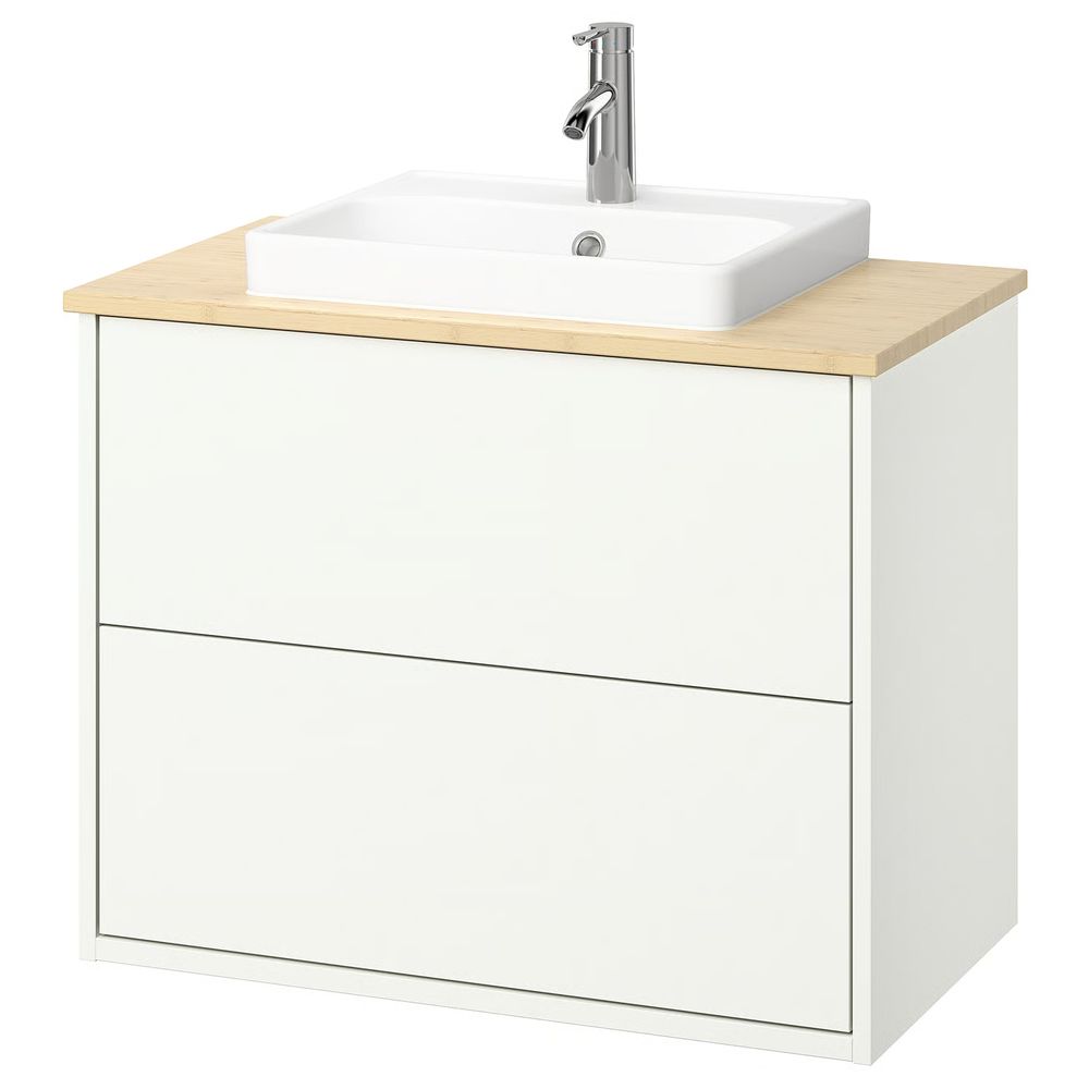 HAVBÄCK / ORRSJÖN ОРРШЁН Шкаф с ящиками/раковина/смеситель - фото 1