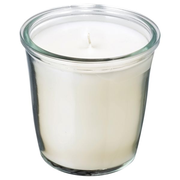 Ароматическая свеча в стакане СМОТРЕВЛИГ, Ваниль и морская соль, естественный (7 см) - фото 1