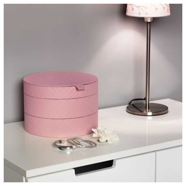 Коробка с крышкой ПАЛЬРА, светло-розовый (22 см) - фото 2