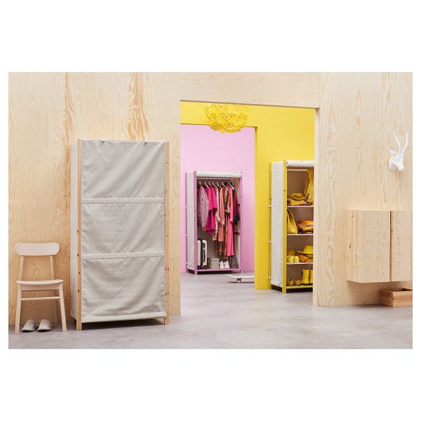 Стеллаж с полками, штангами, чехлом 89x50x179 см IKEA IVAR ИВАР 993.028.76 - фото 3