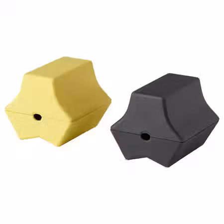 HAVSKÅL ХАВСКОЛ Держатель для USB-кабелей, 2 шт. - чёрный/желтый