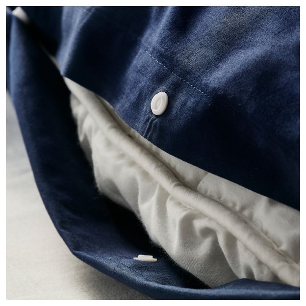 Пододеяльник и 2 наволочки АЛЬВИНЕ СТРО, синий (200x200/50x70 см) - фото 3