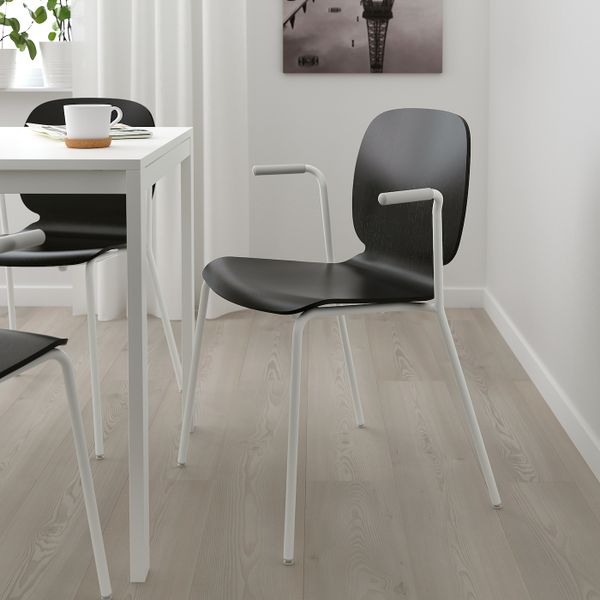 Легкое кресло, черный, Дитмар белый IKEA СВЕН-БЕРТИЛЬ 392.597.48 - фото 2