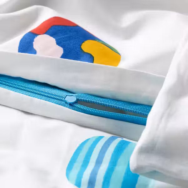 AFTONSPARV АФТОНСПАРВ Пододеяльник и наволочка - космос/разноцветный 150x200/50x60 см - фото 6