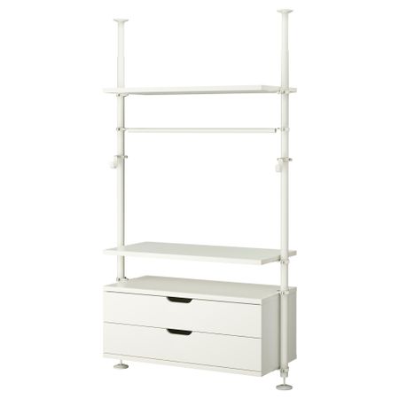 1 секция СТОЛЬМЕН, белый (127x50x210-330 см)