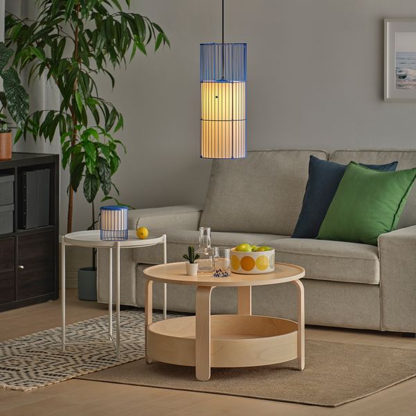 Подвесной светильник, синий, 48 см IKEA SOLVINDEN 405.936.84 - фото 6