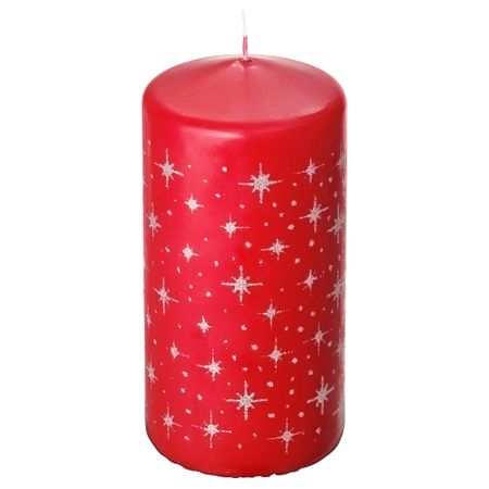 Неароматическая свеча формовая ВИНТЕР 2017, красный (14 см)
