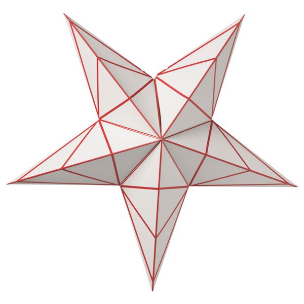 Абажур СТРОЛА, белый, красный (58 см) - фото 2