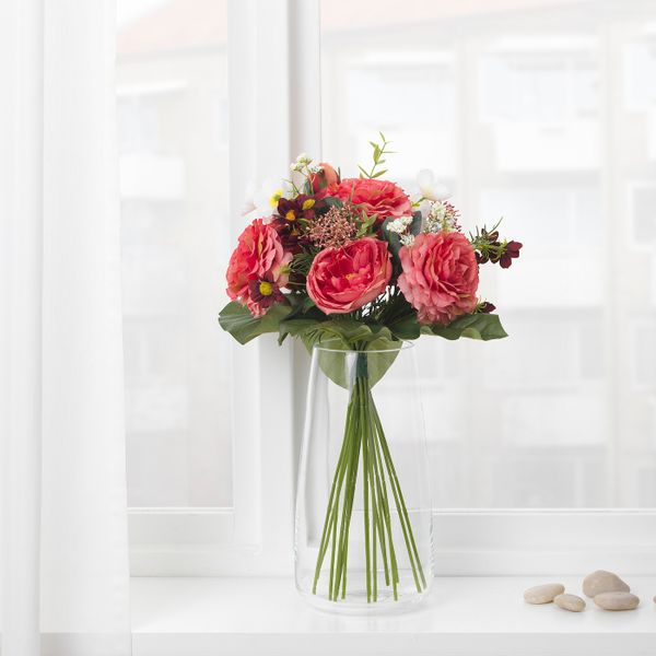 Искусственный букет, темно-розовый 50 см IKEA SMYCKA СМИККА 104.097.53 - схема-чертеж с размерами