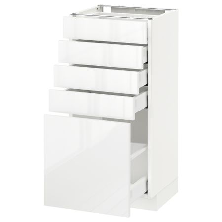 Напольный шкаф с 5 ящиками МЕТОД / МАКСИМЕРА, белый, Рингульт белый