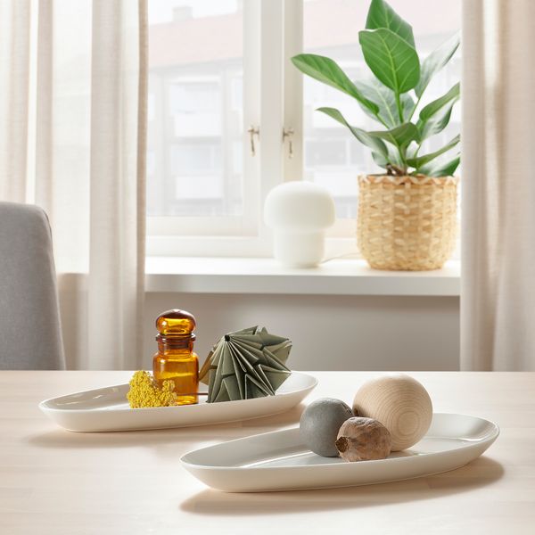 Блюдо, белый, 32x15 см IKEA FRÖJDEFULL 405.197.26 - фото 5