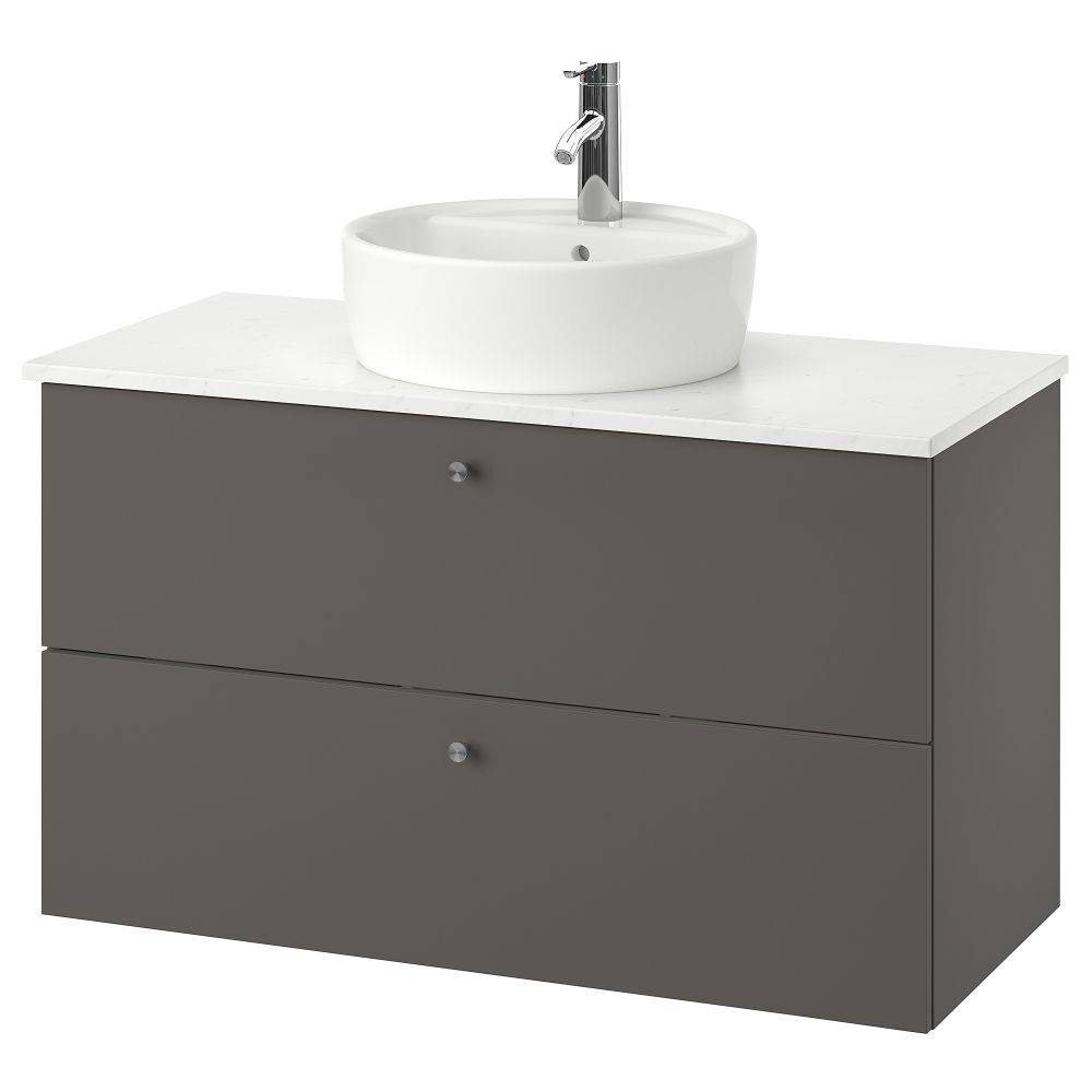 Шкаф под раковину, столешница 45, раковина, 102x49x74 cm IKEA GODMORGON ГОДМОРГОН, TOLKEN ТОЛКЕН, TÖRNVIKEN ТОРНВИКЕН 993.385.16 - фото 1