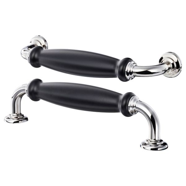 Ручка, черный/хромированный 148 мм IKEA SKÄRHAMN СКЭРХАМН 903.558.12 - фото 1