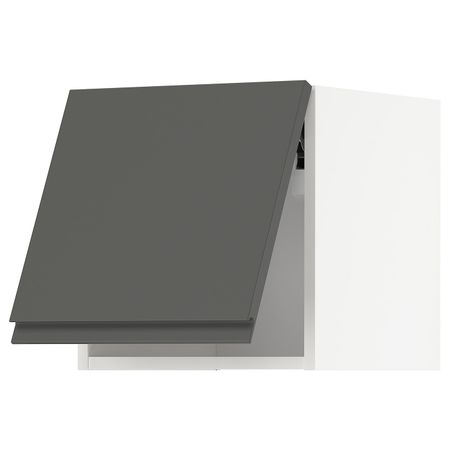 Навесной горизонтальный шкаф, белый/Воксторп темно-серый 40x40 см IKEA METOD МЕТОД 793.938.58