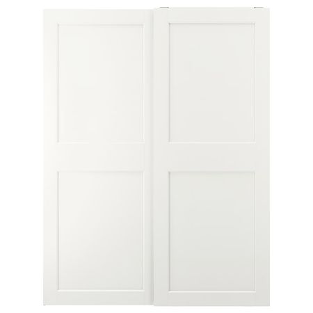GRIMO Пара раздвижных дверей - белый 150x201 см