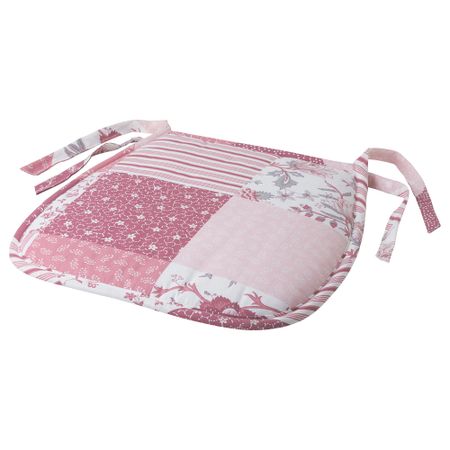 Подушка на стул ГАБРИКЕ, белый, розовый (27/38x38x3 см)