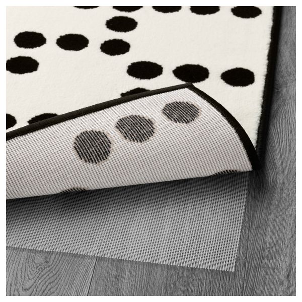 Ковер, короткий ворс АВСИКТЛИГ, белый/черный (133x195 см) - фото 3