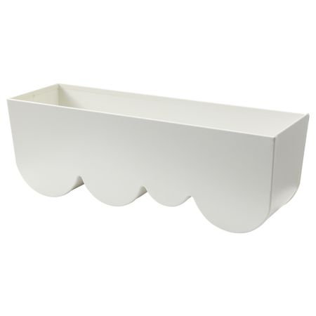 Кашпо ЭГГПЛАНТА, белый (35x11 см)
