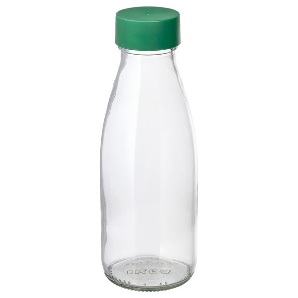 SPARTANSK Бутылка для воды - прозрачное стекло/зеленый 0.5 л - фото 1