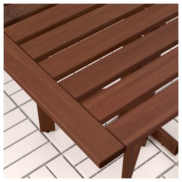 Стол + 2 складных стула для сада ЭПЛАРО, коричневая морилка, Нэстон зеленый - фото 3