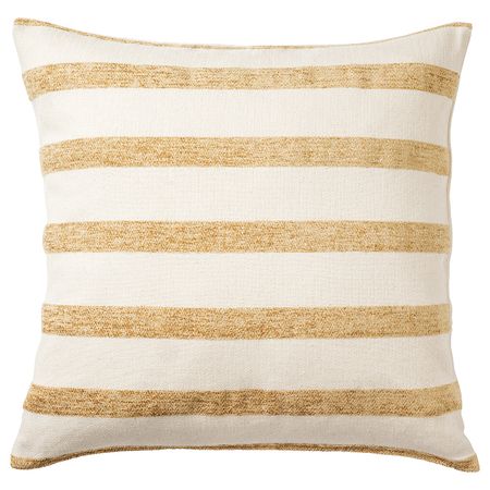 Подушка, неокрашенный золотисто-желтый/в полоску 50x50 см IKEA KNIPPARV КНИППАРВ 504.565.25