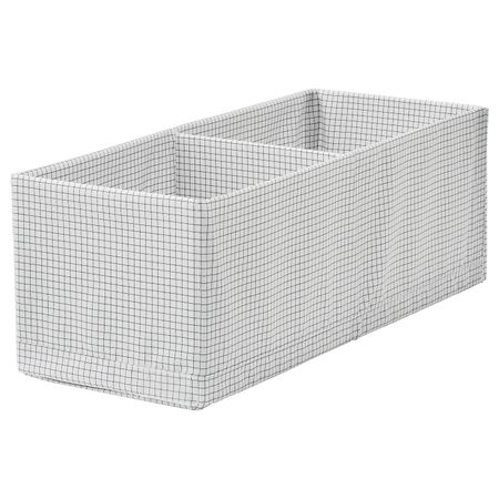 Ящик с отделениями, белый, серый 20x51x18 см IKEA СТУК 203.642.35