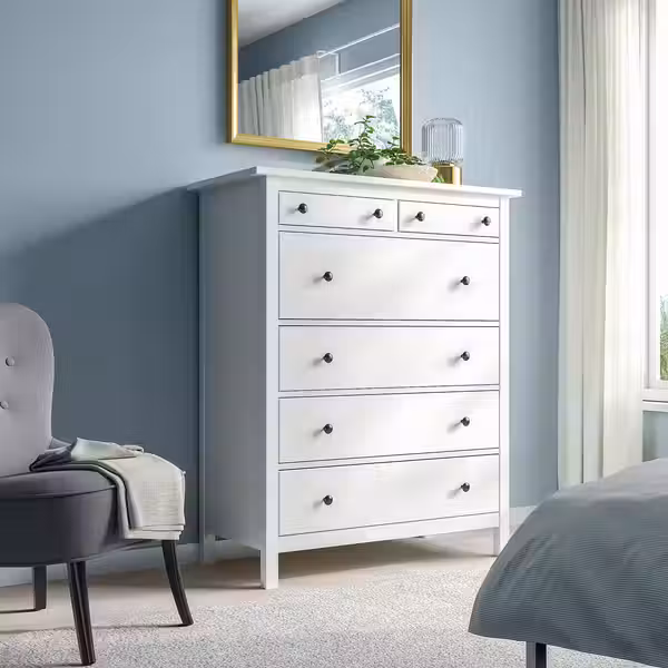 Комод с 6 ящиками IKEA, дополнительный ракурс - схема-чертеж с размерами