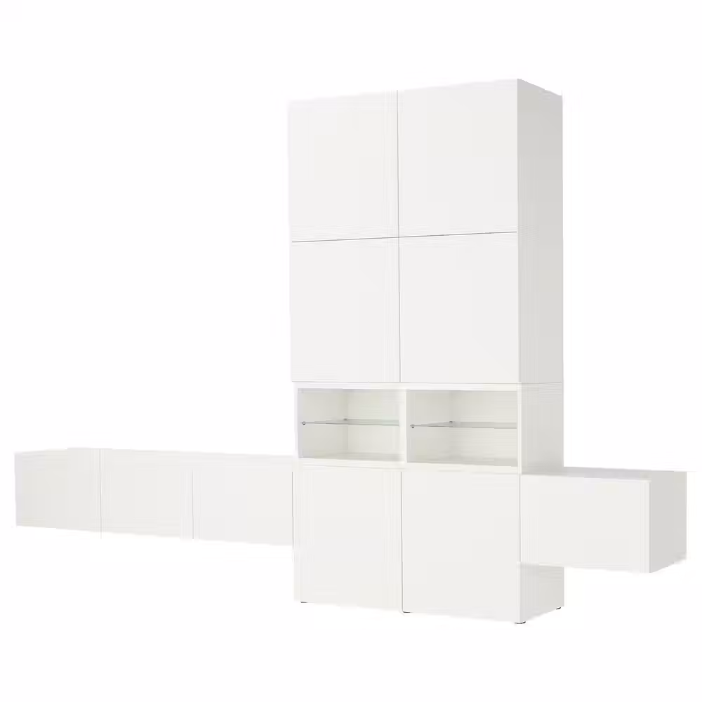 BESTÅ Комбинация для хранения - белый/Lappviken белый 360x42x231 см - фото 1