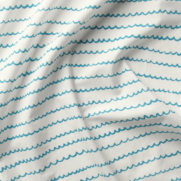 Гардины с прихватом, 2 шт., орнамент «волны/корабли»/синий 120x300 см IKEA UPPTÅG УППТОГ 204.402.77 - фото 4